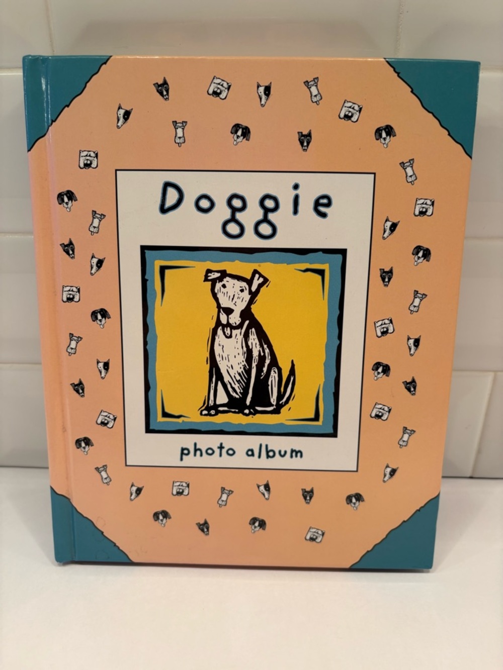 Doggie Photo Album - Peach & Teal